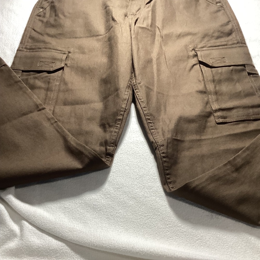 Timberland PRO Mens 34x32 Original Fit Canvas Utility Cargo Pants Dark Brown NEW - Picture 2 of 10